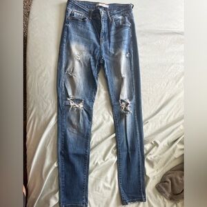 KanCan Distressed Blue Skinny Jeans